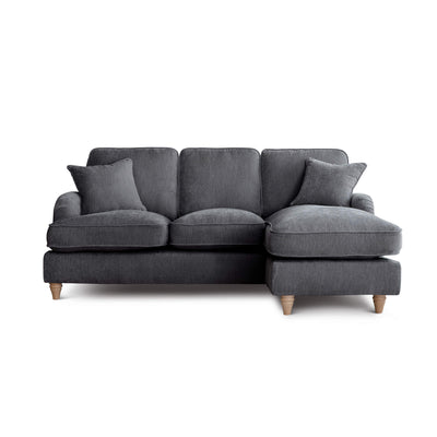 Anika Grey Right Chaise Corner Sofa