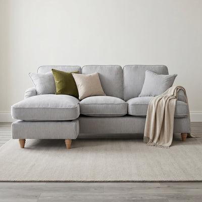 Anika Grey Left Chaise Corner Sofa