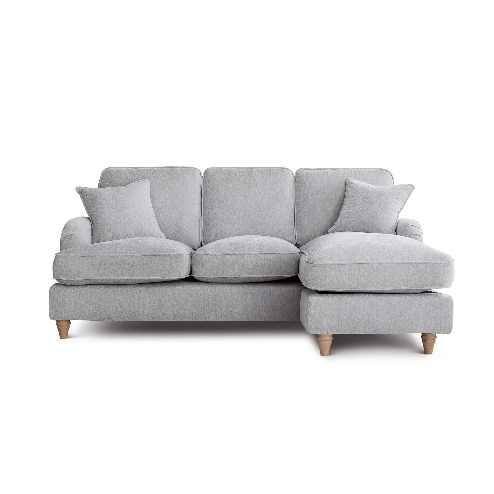Anika Grey Right Chaise Corner Sofa