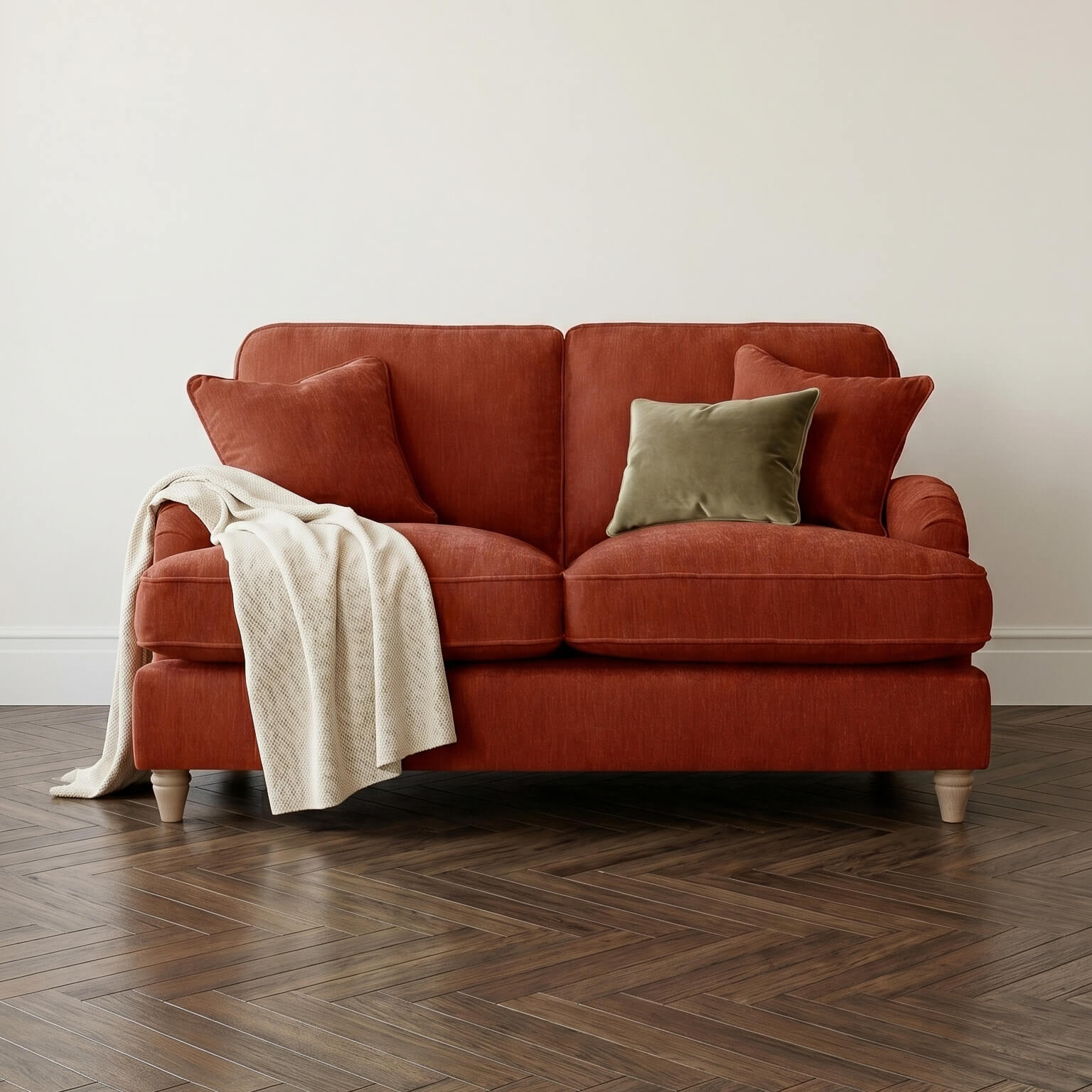 Anika Red 2 Seater Sofa