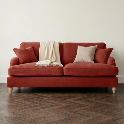 Anika Red 3 Seater Sofa