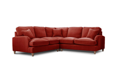 Anika Red Double Corner Sofa