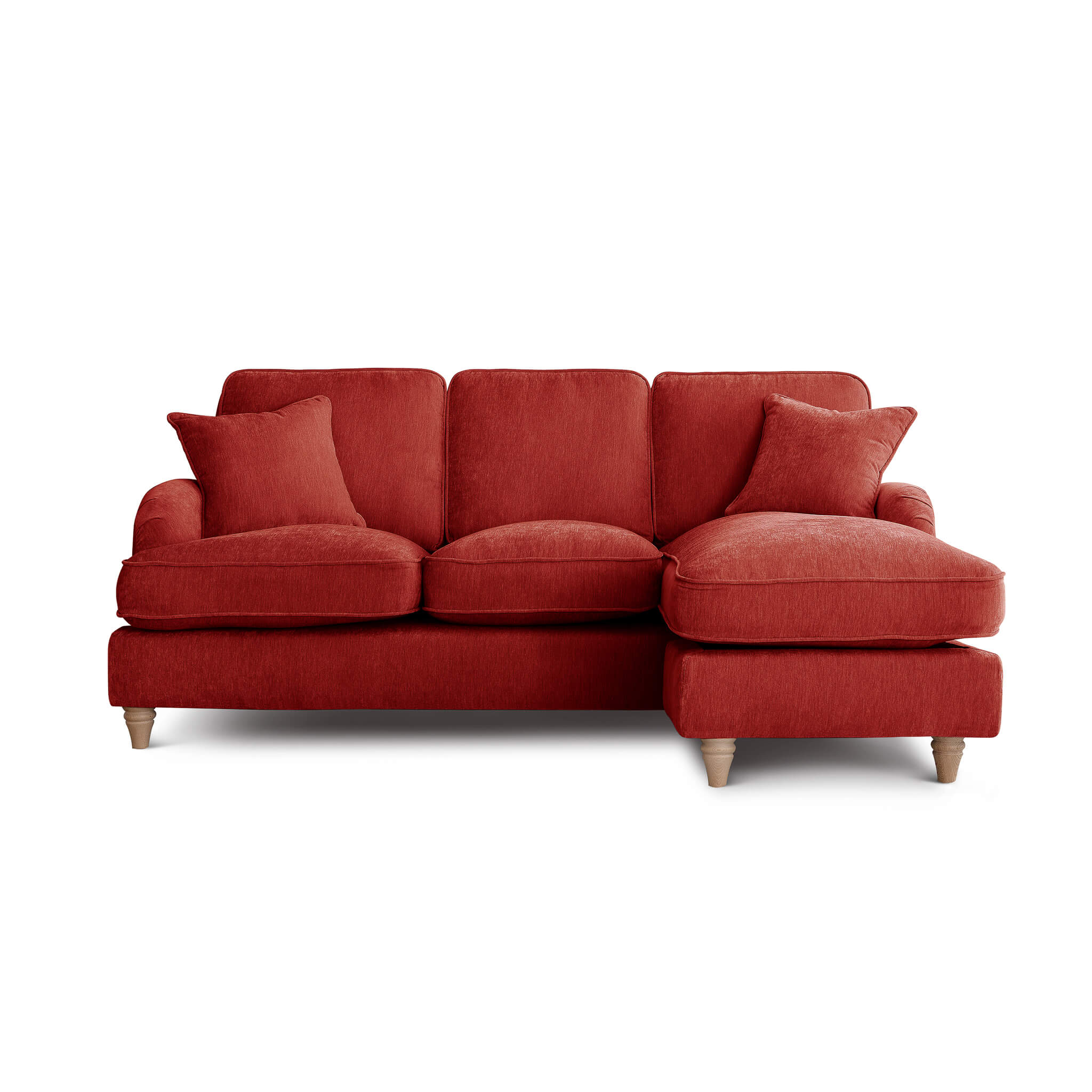 Anika Red Right Chaise Corner Sofa