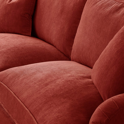 Anika Red Right Chaise Corner Sofa