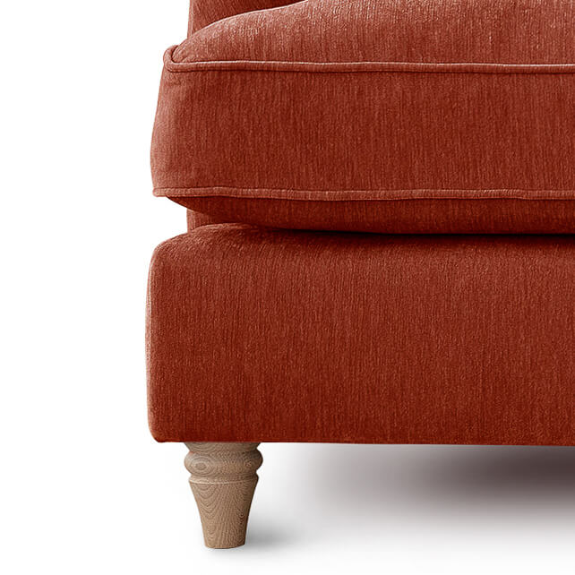 Anika Red Right Chaise Corner Sofa