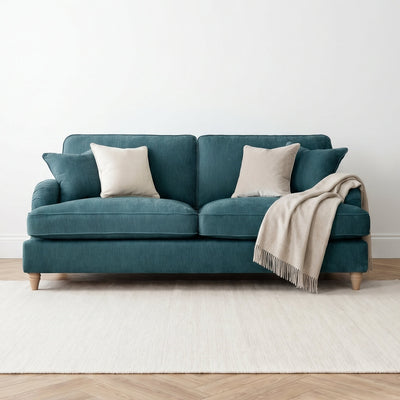 Anika Teal 3 Seater Sofa