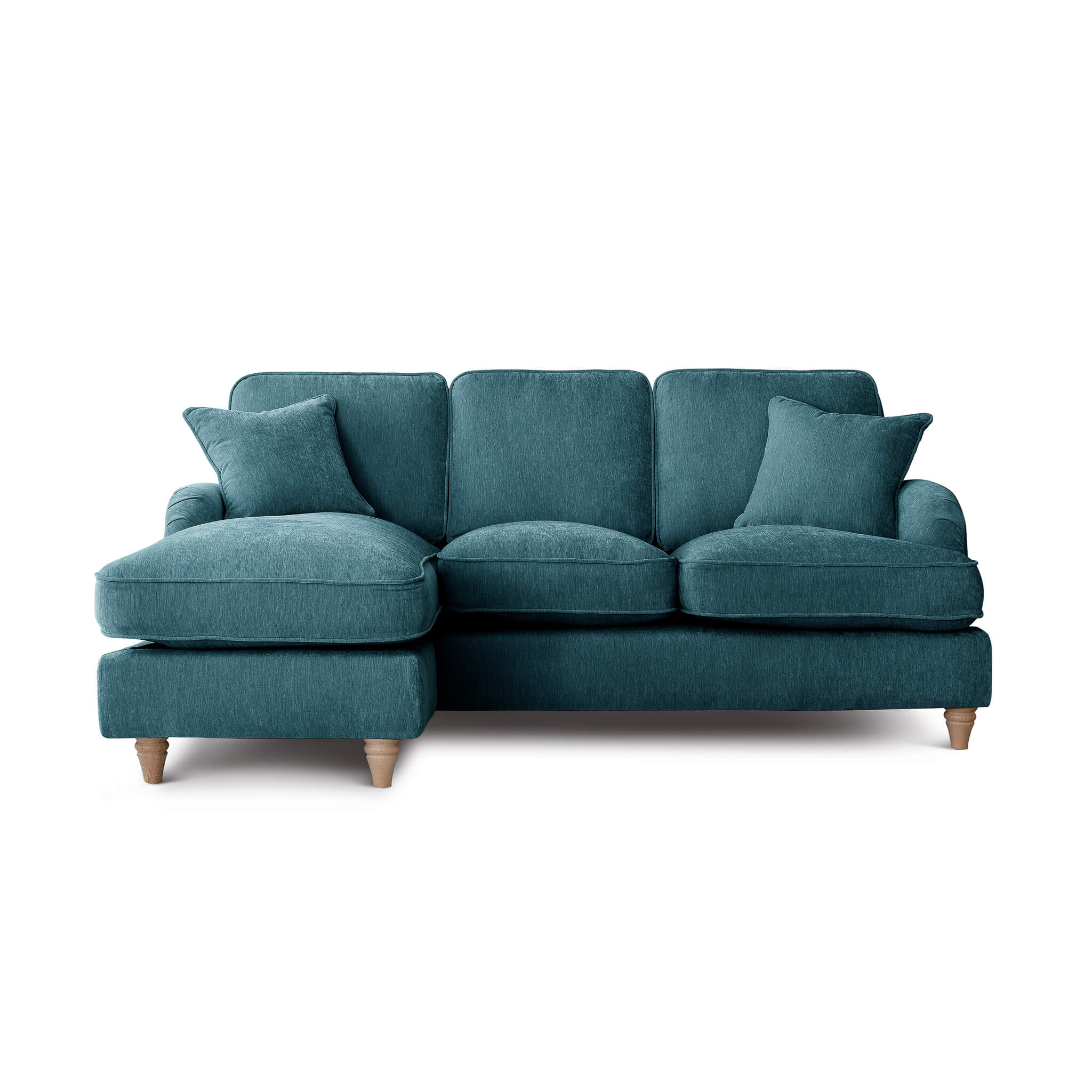 Anika Teal Left Chaise Corner Sofa