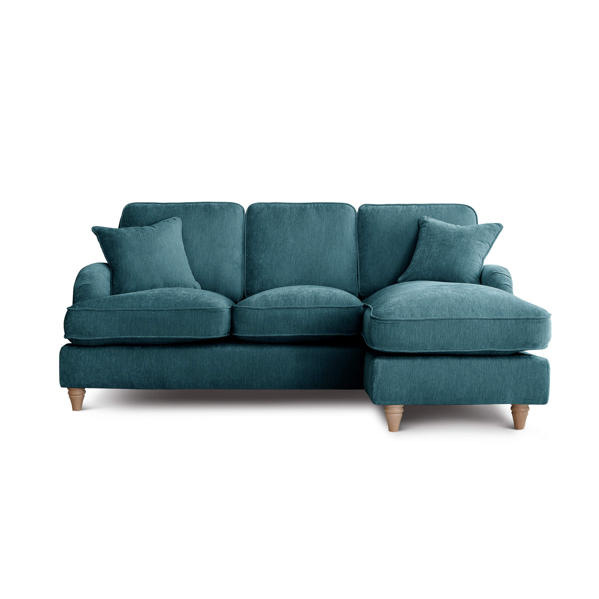 Anika Teal Right Chaise Corner Sofa