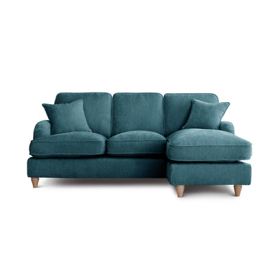 Anika Teal Right Chaise Corner Sofa