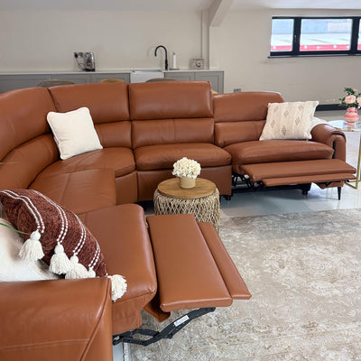 Arizona Brown Power Corner Recliner Sofa