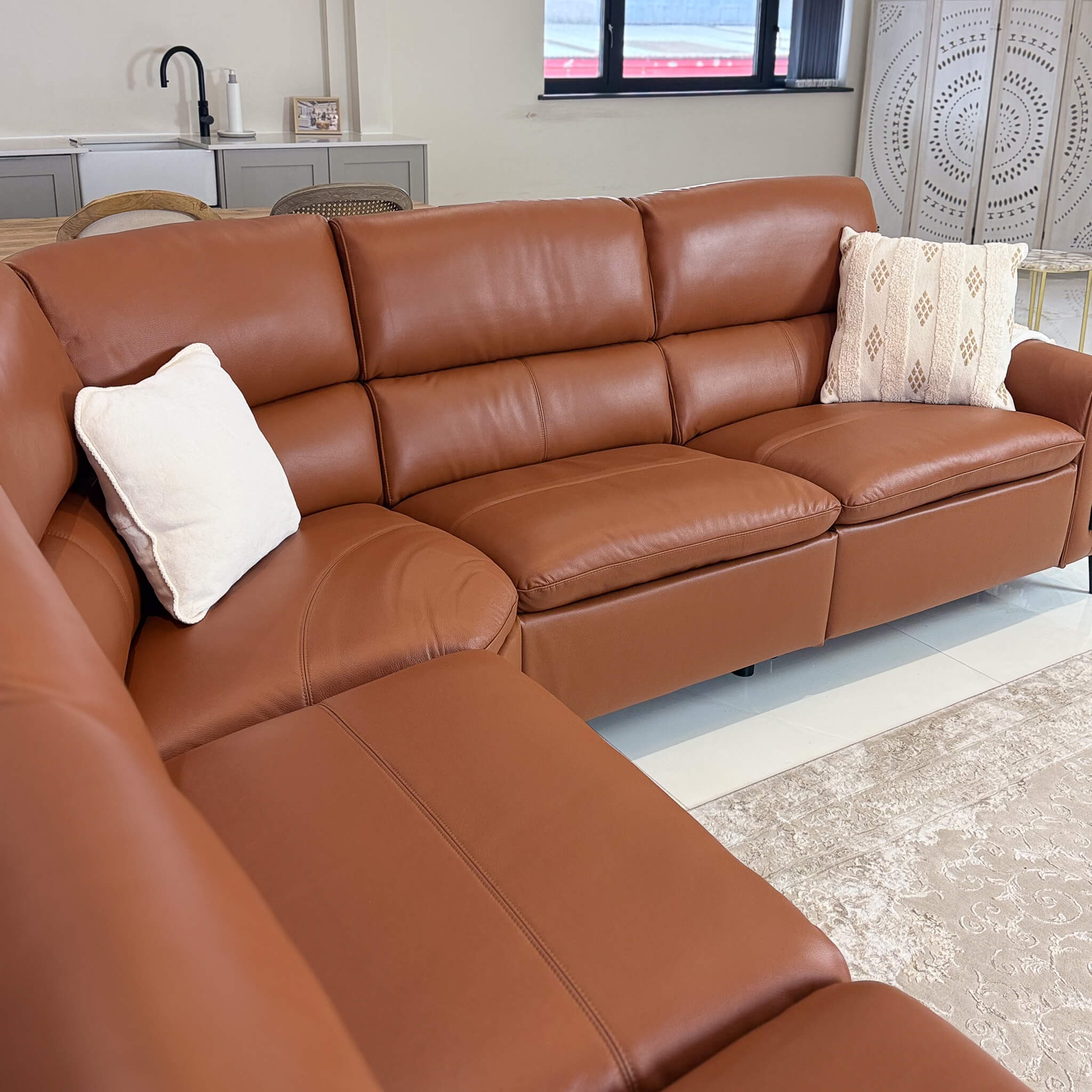 Arizona Brown Power Corner Recliner Sofa
