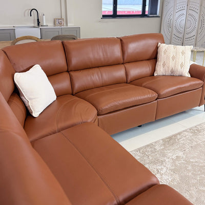 Arizona Brown Power Corner Recliner Sofa