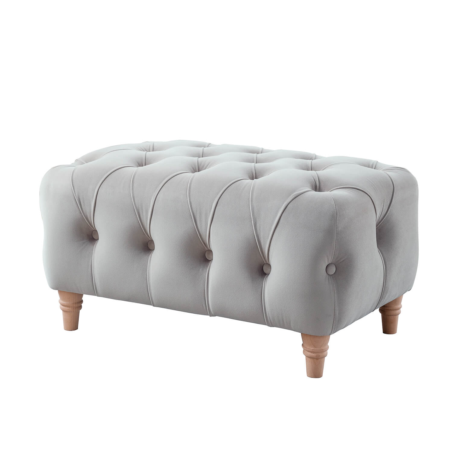 Ashby Grey Chesterfield Footstool