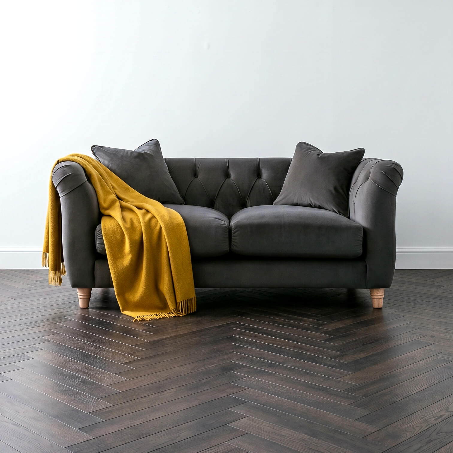 Ashby Blue Chesterfield 2 Seater Sofa