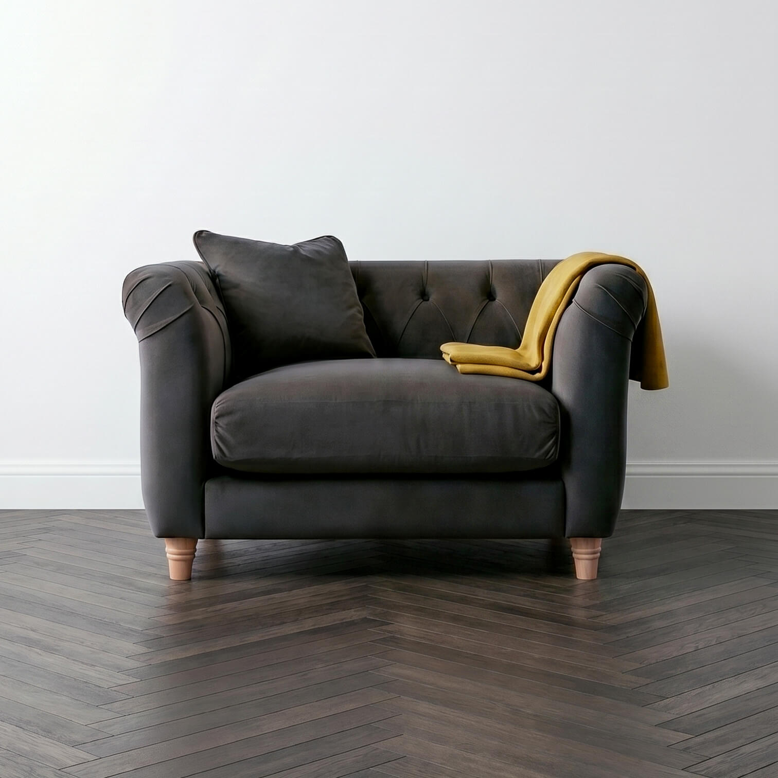 Ashby Blue Chesterfield Armchair
