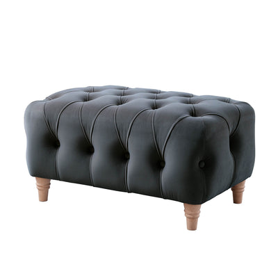 Ashby Blue Chesterfield Footstool