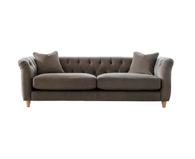 Ashby Brown Chesterfield 3 Seater Sofa