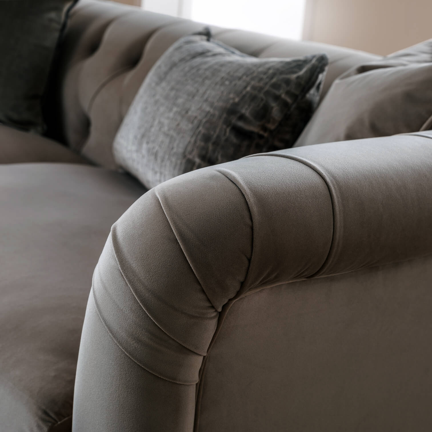 Ashby Brown Chesterfield 3 Seater Sofa