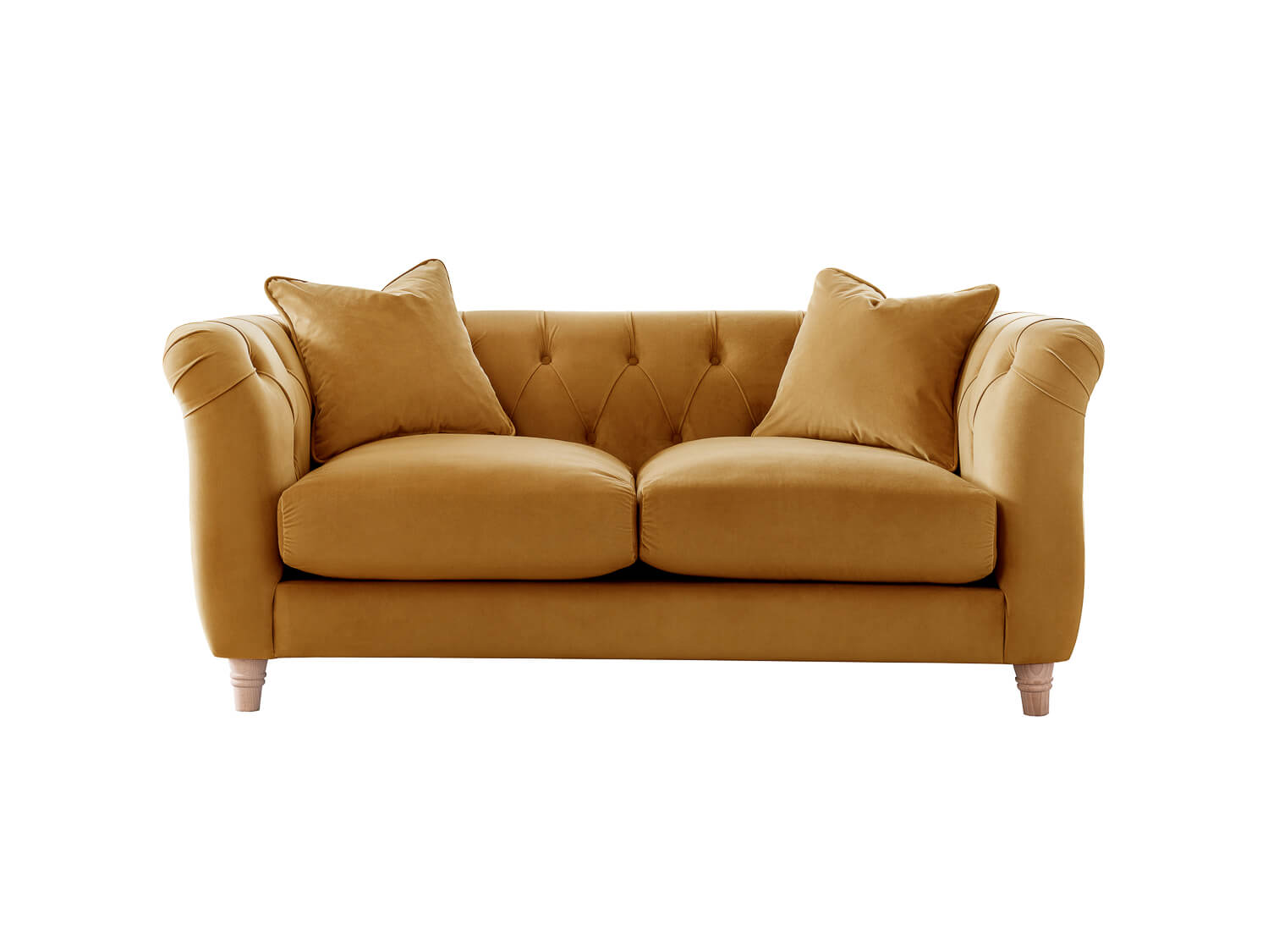 Ashby Yellow Chesterfield 2 Seater Sofa