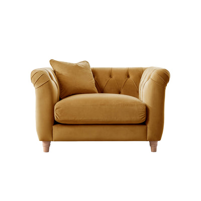 Ashby Yellow Chesterfield Armchair