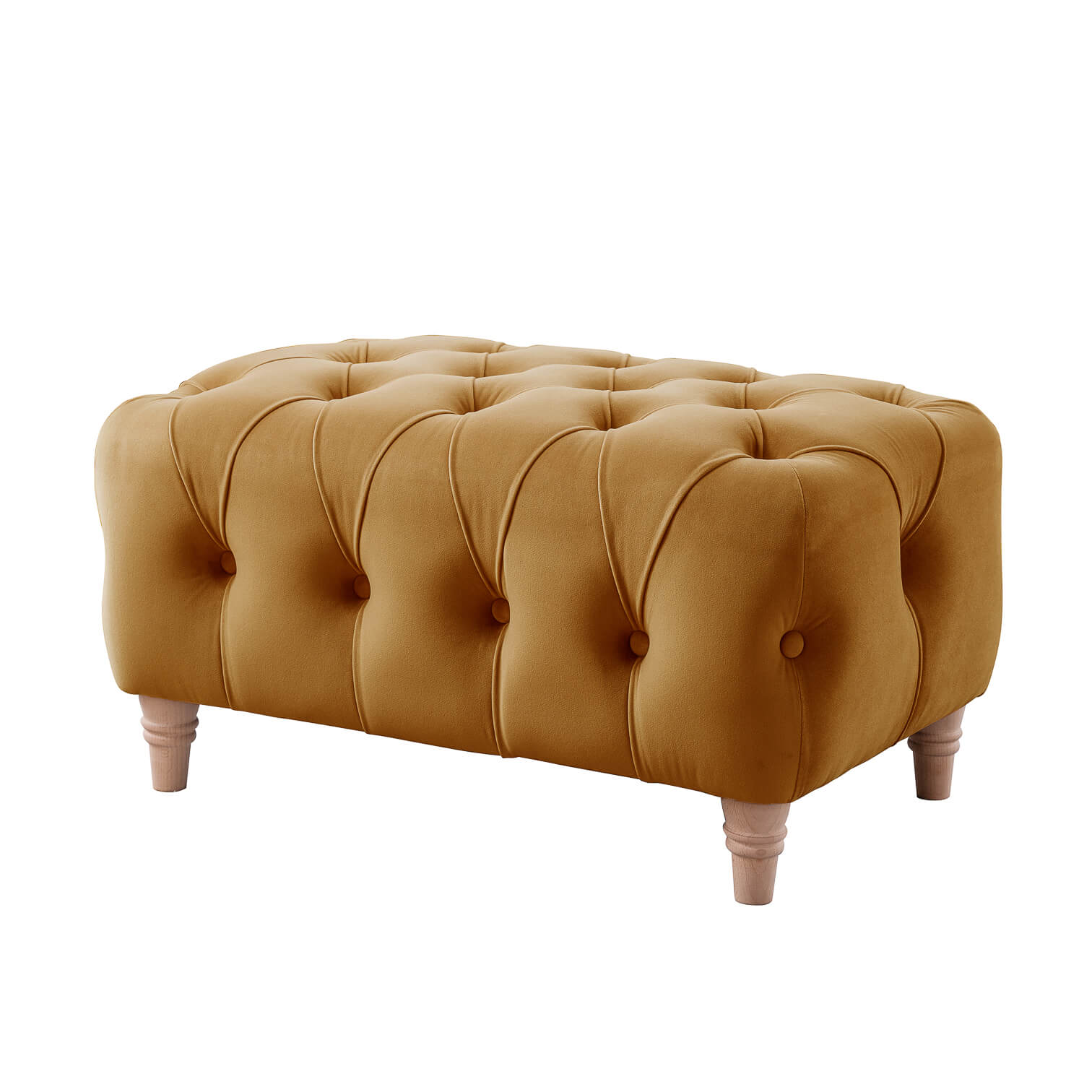 Ashby Yellow Chesterfield Footstool
