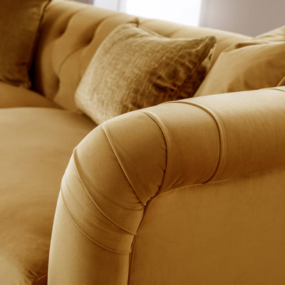 Ashby Yellow Chesterfield 2 Seater Sofa
