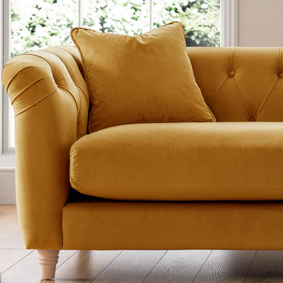 Ashby Yellow Chesterfield 2 Seater Sofa