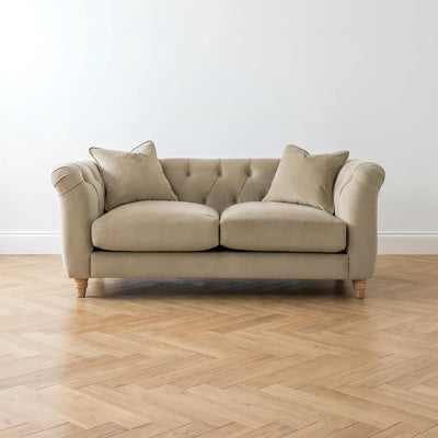 Ashby Beige Chesterfield 2 Seater Sofa