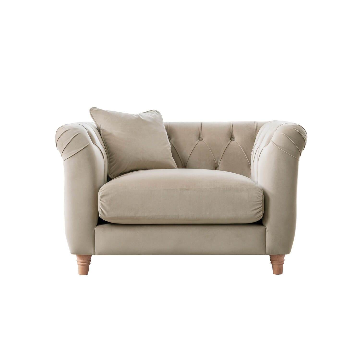 Ashby Beige Chesterfield Armchair