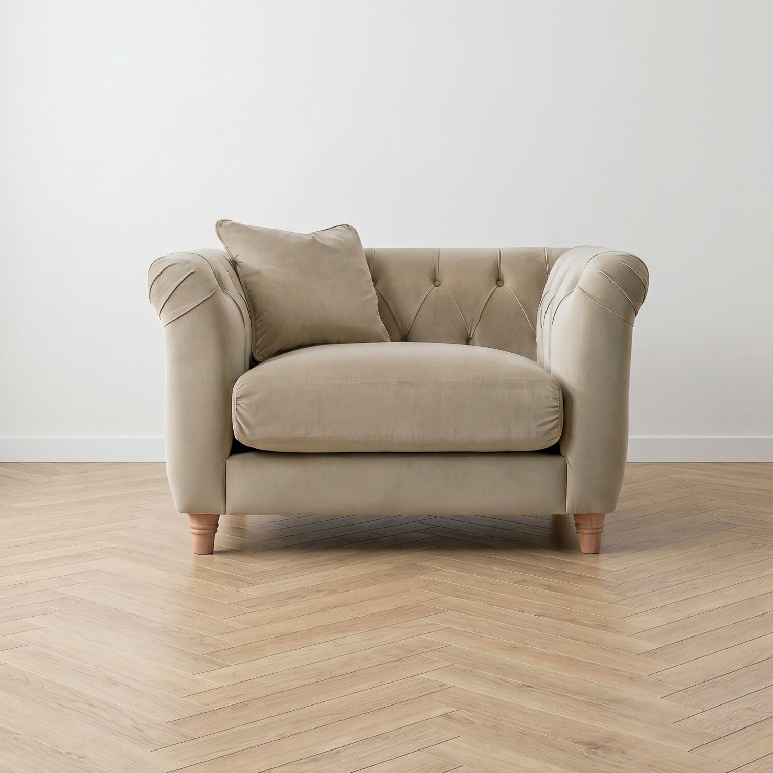 Ashby Beige Chesterfield Armchair
