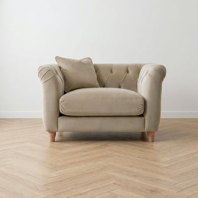 Ashby Beige Chesterfield Armchair