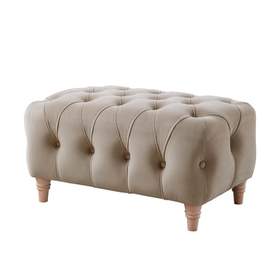 Ashby Beige Chesterfield Footstool