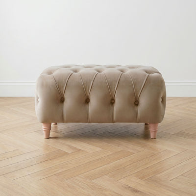Ashby Beige Chesterfield Footstool