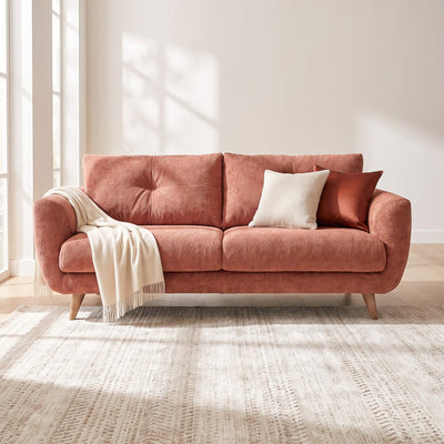 Aston Brown 3 Seater Sofa