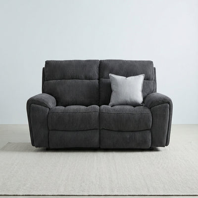 Atlanta Black 2 Seater Power Recliner