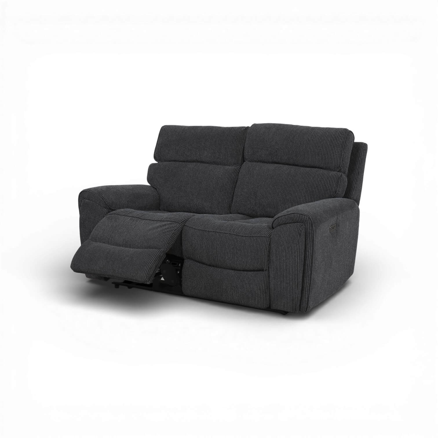 Atlanta Black 2 Seater Power Recliner