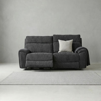 Atlanta Black 3 Seater Power Recliner