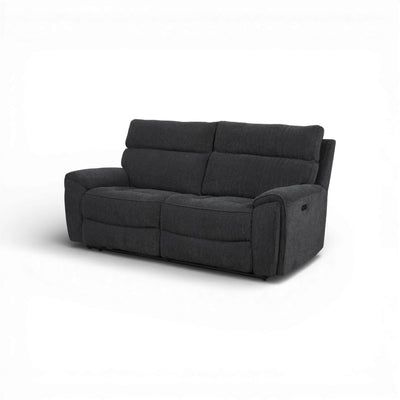 Atlanta Black 3 Seater Power Recliner