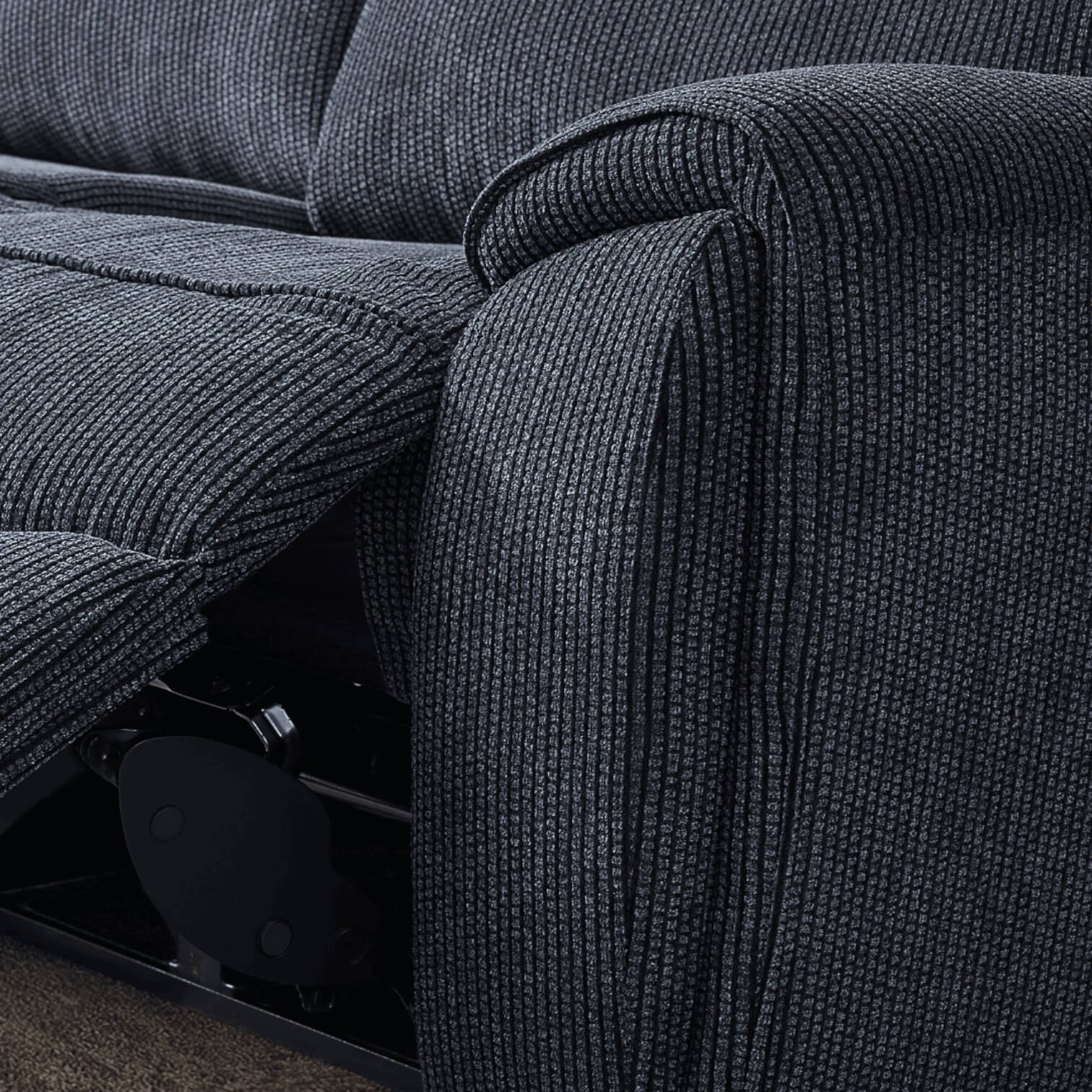 Atlanta Black 2 Seater Power Recliner