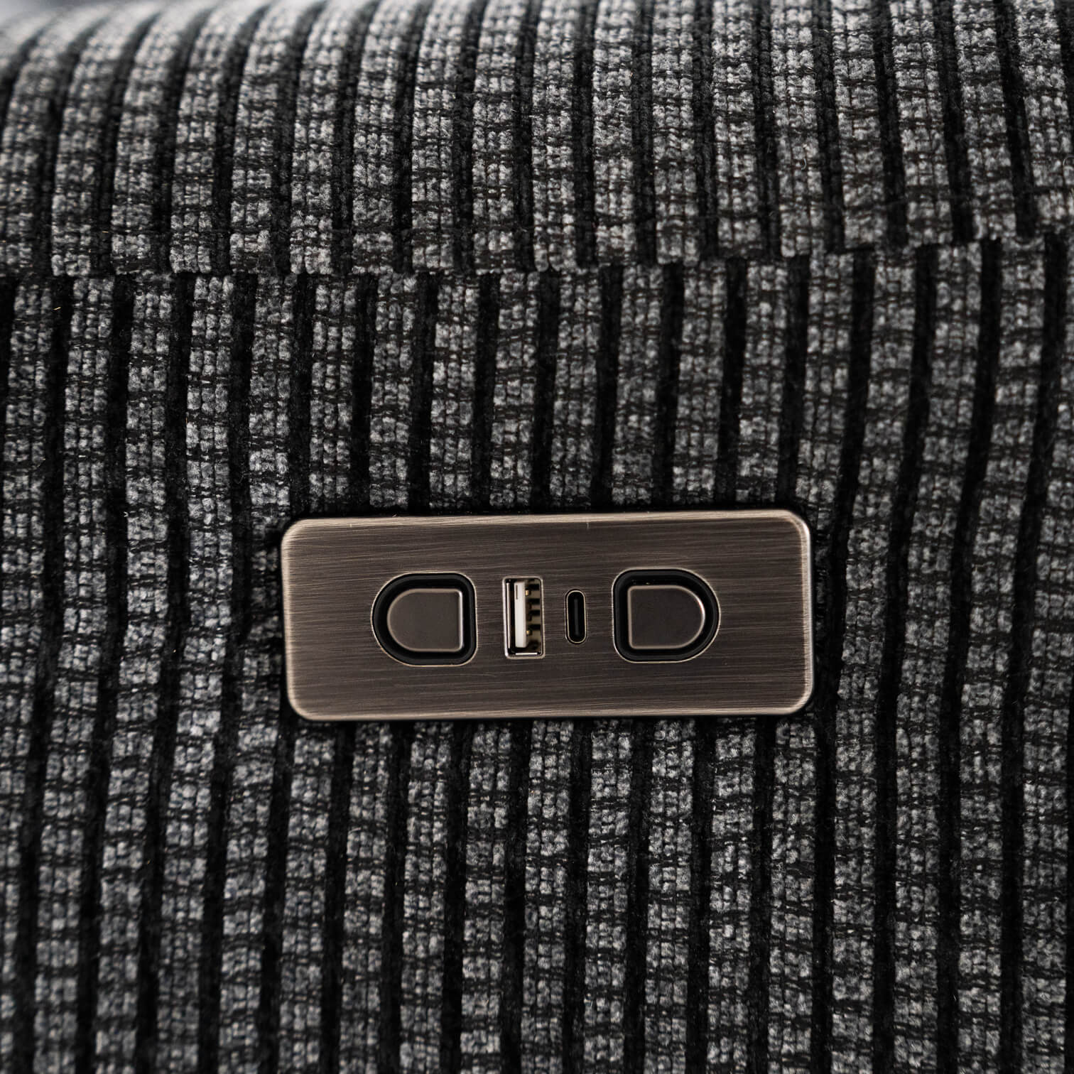 Atlanta Black 2 Seater Power Recliner