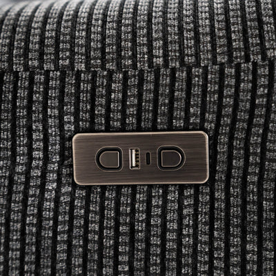 Atlanta Black 2 Seater Power Recliner