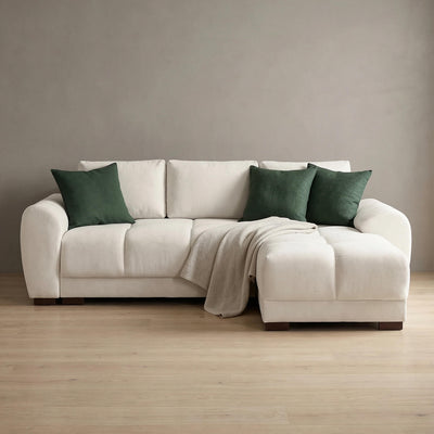 Avoro Cream Corner Sofa Bed
