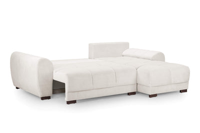 Avoro Cream Corner Sofa Bed