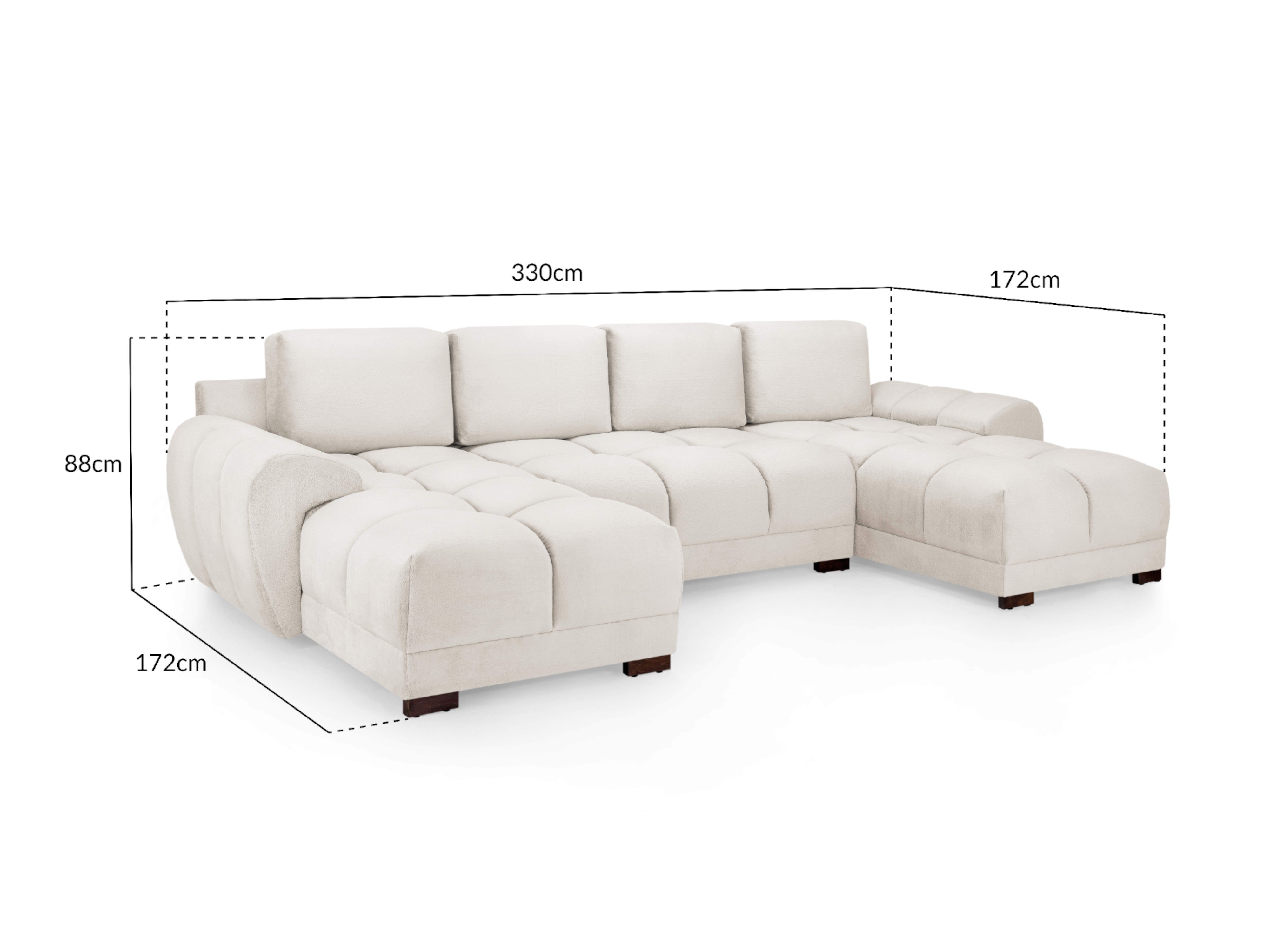 Avoro Cream U Shape Corner Sofa