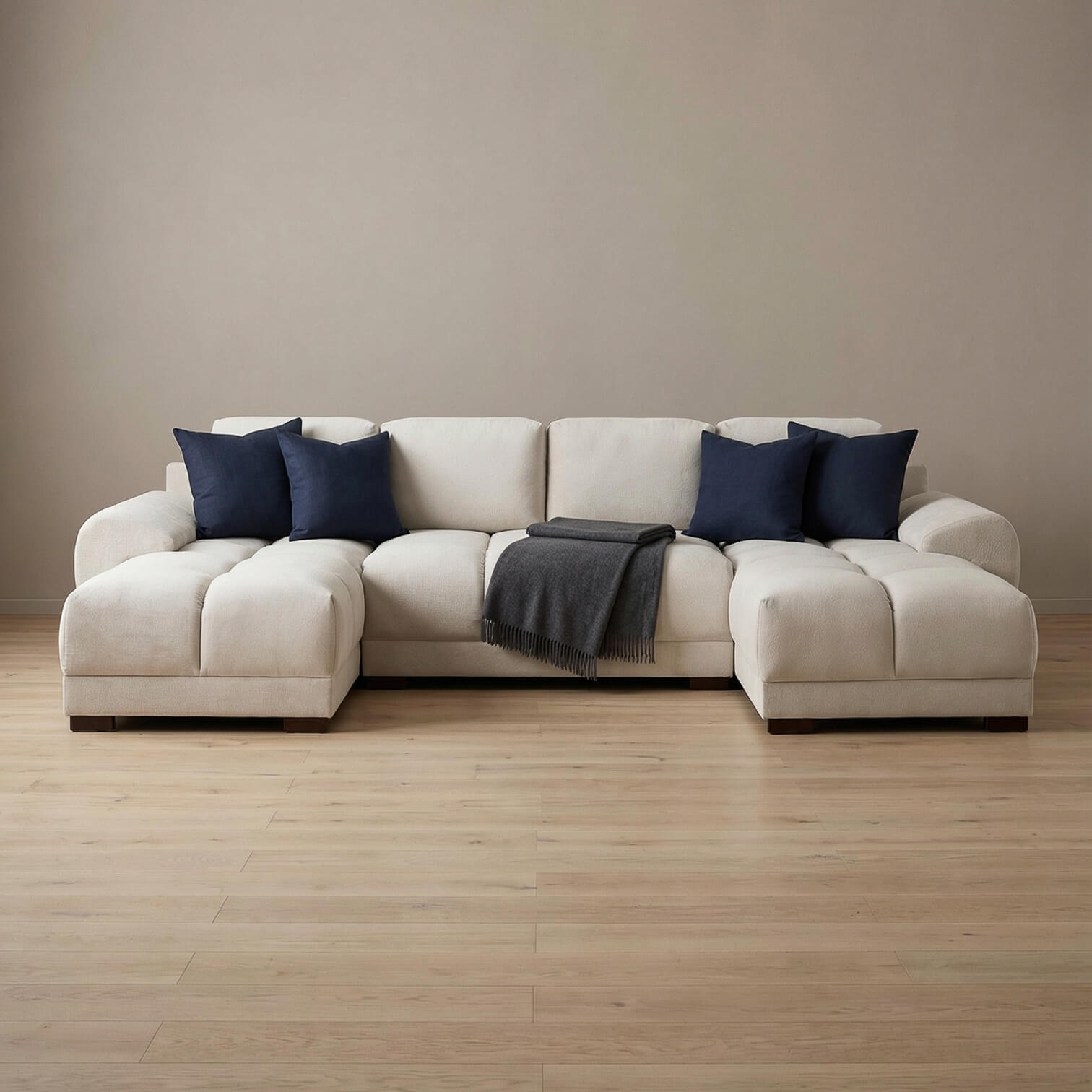 Avoro Cream U Shape Corner Sofa