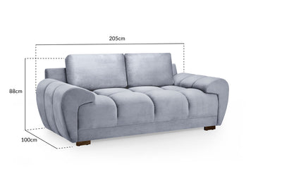 Avoro Grey 2 Seater Sofa