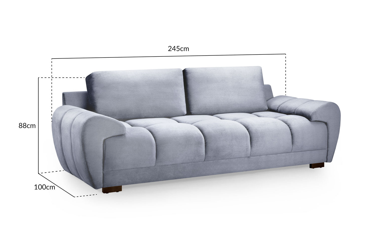 Avoro Grey 3 Seater Sofa