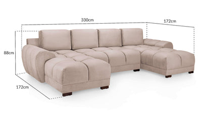 Avoro Mocha U Shape Corner Sofa