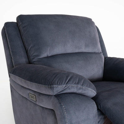 Belagio Blue Power Recliner Armchair