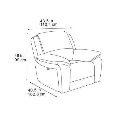 Belagio Blue Power Recliner Armchair